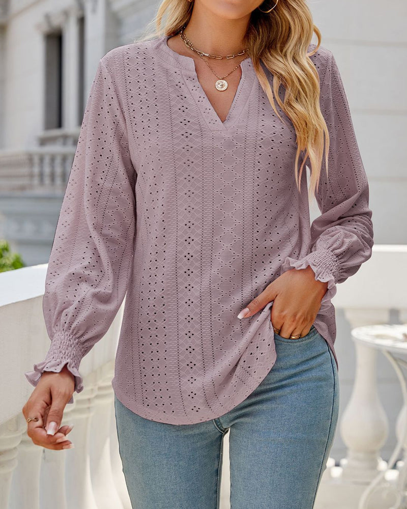 LYDIA | ELEGANT V-NECK BLOUSE