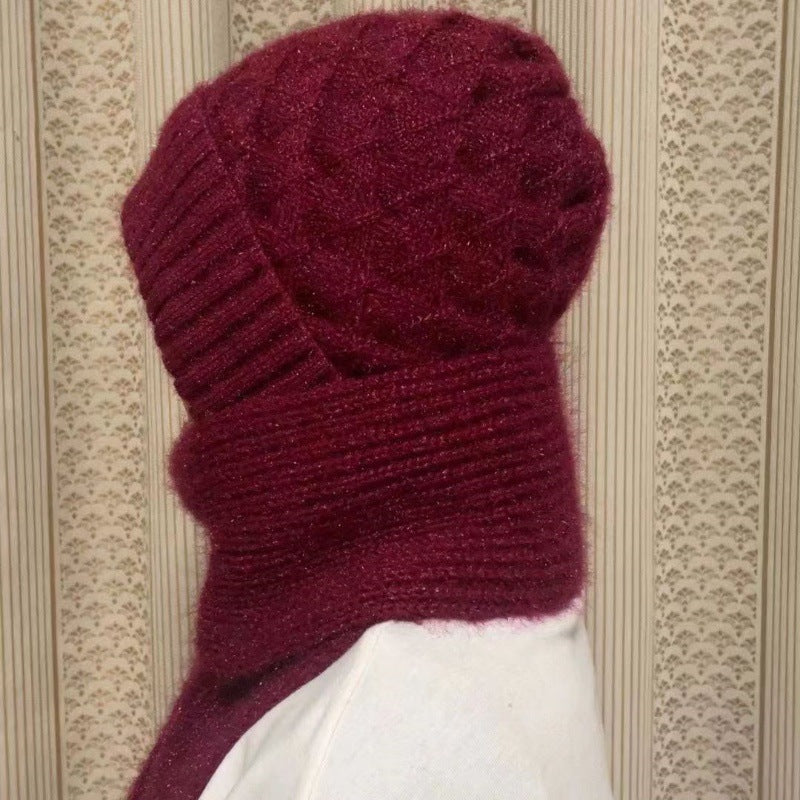 Squirrel-velvet Knitting Needle Woven Women's Warm Internet Famous Hat