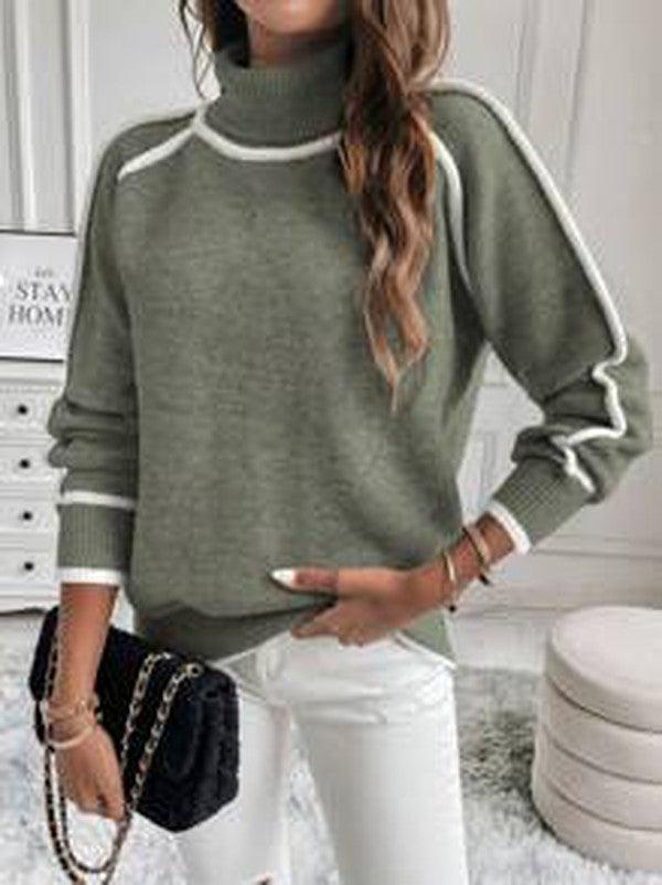 Comfy Long Sleeve Green Sweater