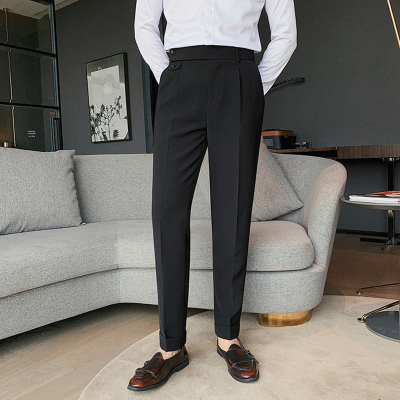 High Waisted Slim-fit Trousers