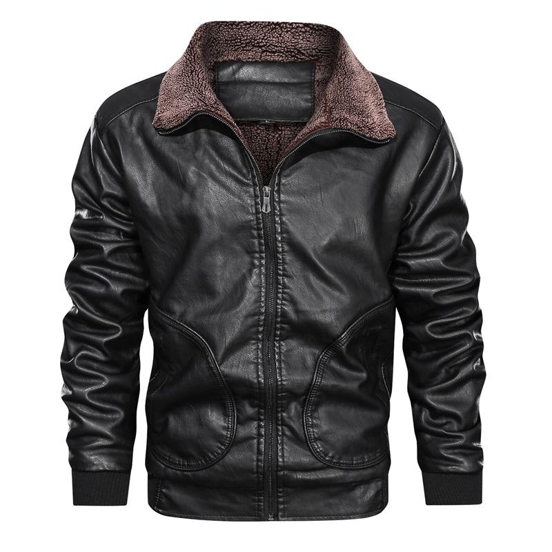 Mountainskin Winter Mens PU Jacket Thick Warm Men's