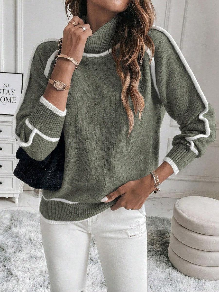 Comfy Long Sleeve Green Sweater