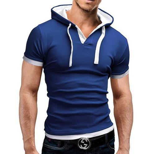 Men Hooded Polo Shirt