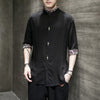 Hanfu linen shirt men