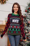 Sequin Embroidered Christmas Jacquard Knitted Sweater