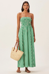 Maud Smocked Stripe Tube Maxi Dress