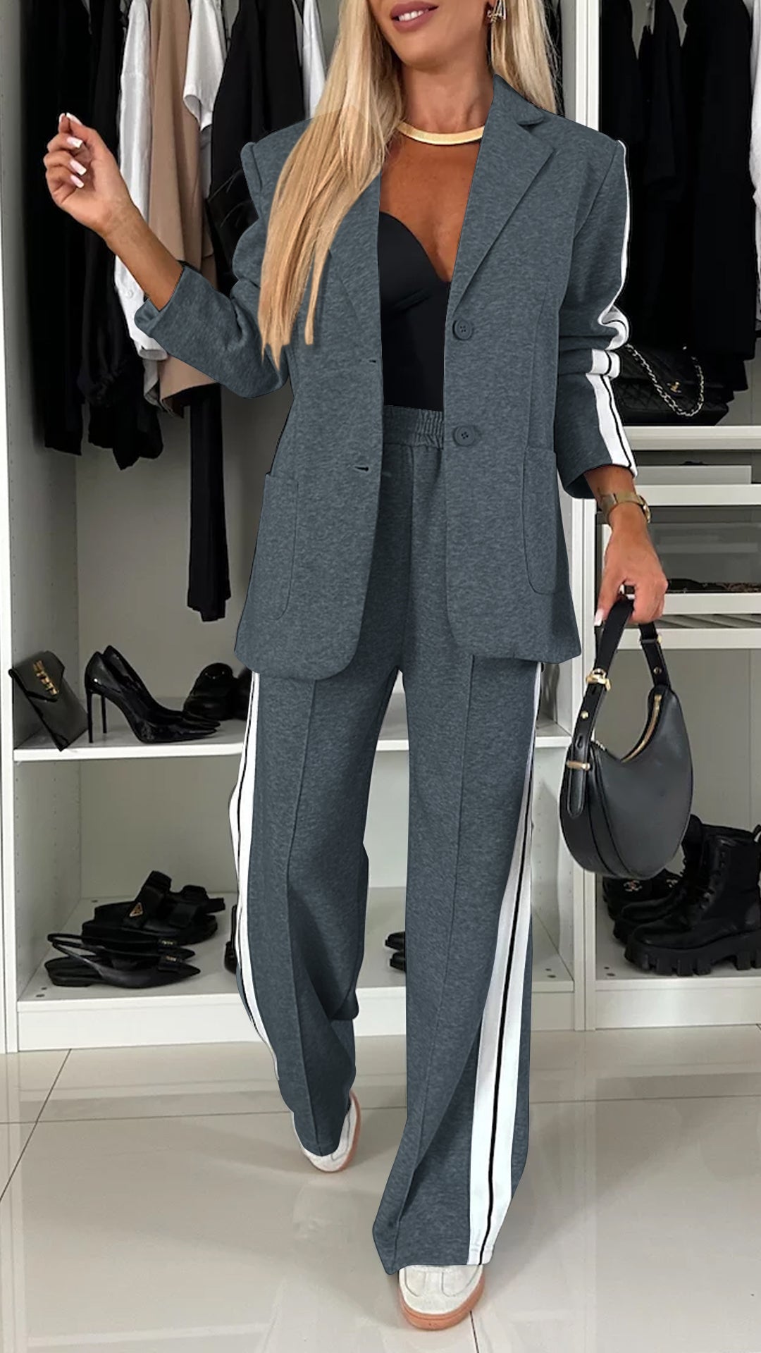 Aimee | Lapel Long Sleeve Casual Suit