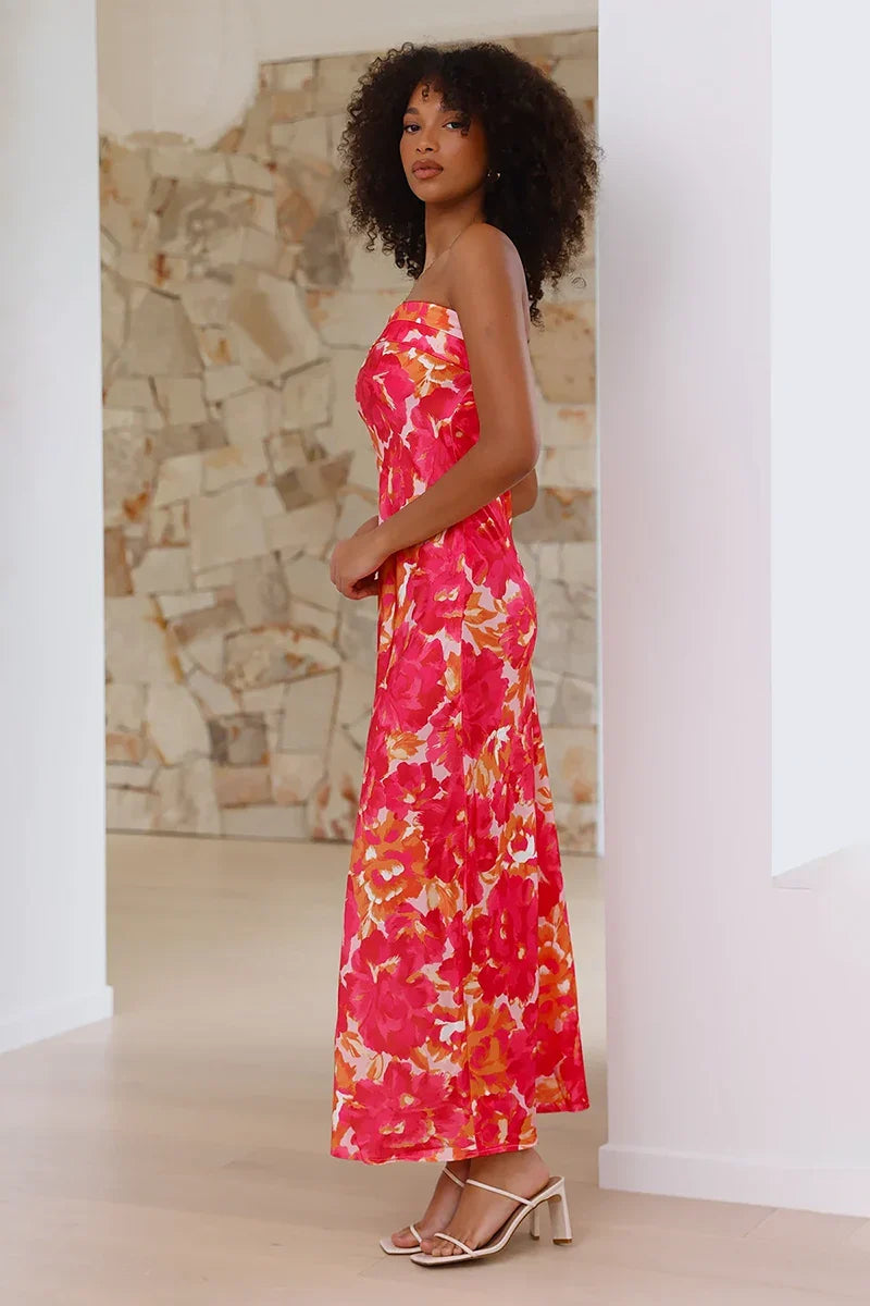 Miya Maxi Dress - Pink/Red Floral