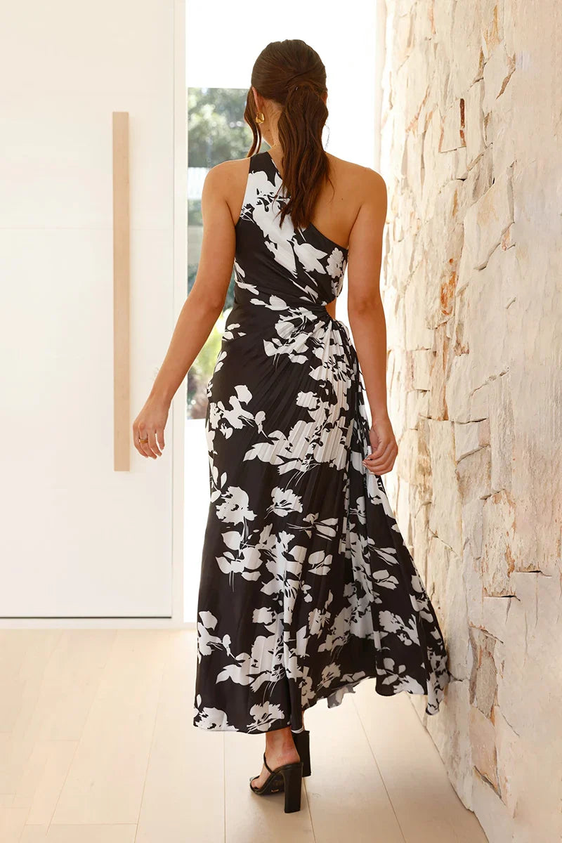 Laken Maxi Dress - Black/White Floral