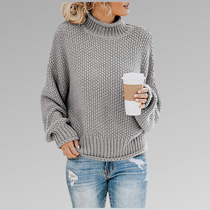 GAIL | HIGH NECK KNITTED SWEATER