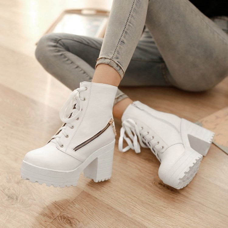 Platform high top Martin boots