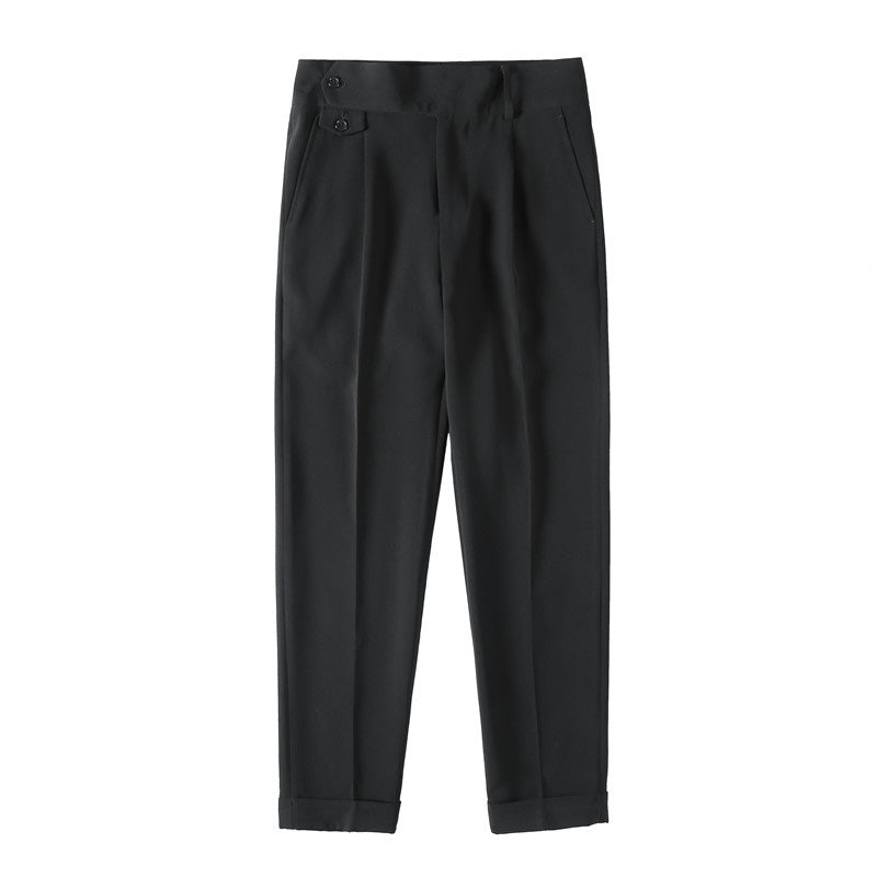 High Waisted Slim-fit Trousers