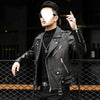 Men's Sheepskin Leather Jacket Lapel