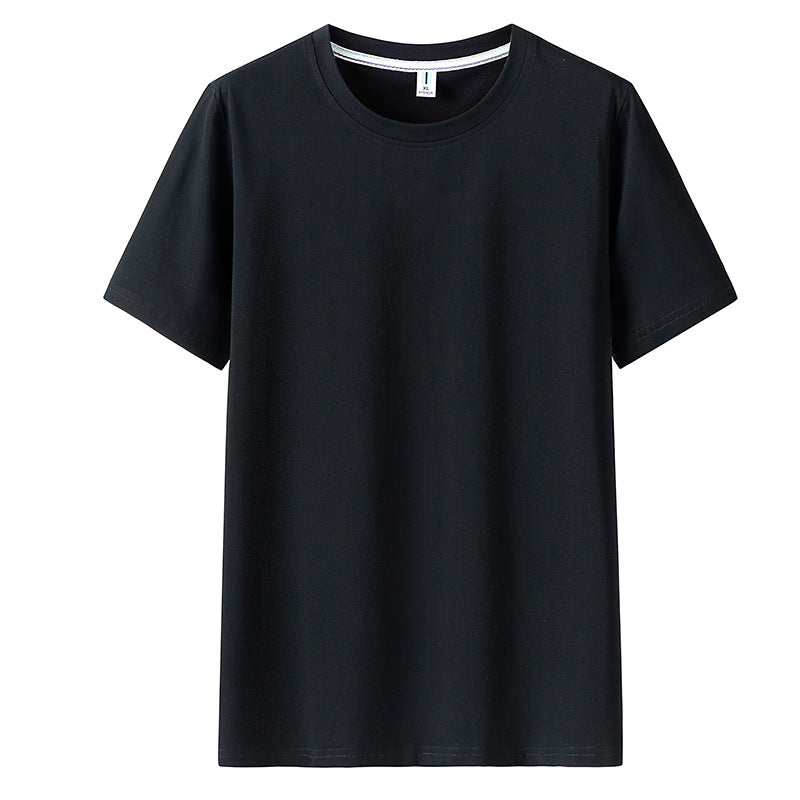 Men Short Sleeved Round Neck Solid Color Clothes