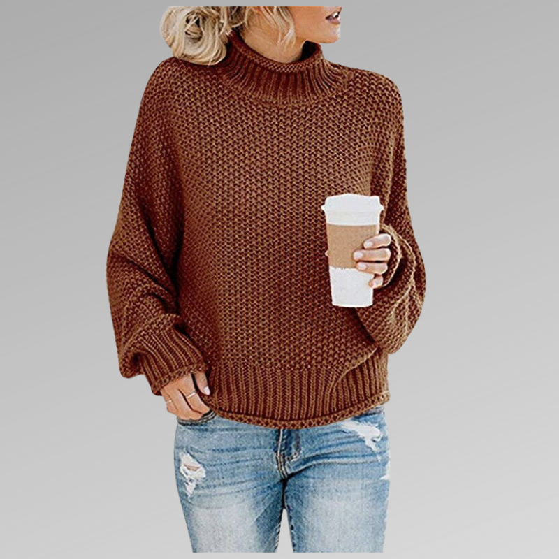 GAIL | HIGH NECK KNITTED SWEATER