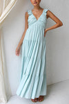 RosieRuffle Linen Maxi Dress