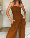 Strapless Solid Color Jumpsuit