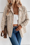 Spice Harvest Plaid Shacket - Beige