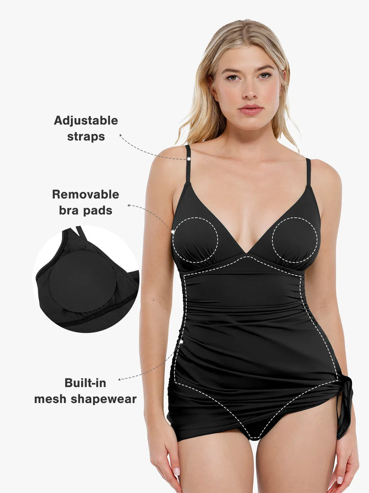 Shapewear Ruched Convertible One-Piece Swimsuit