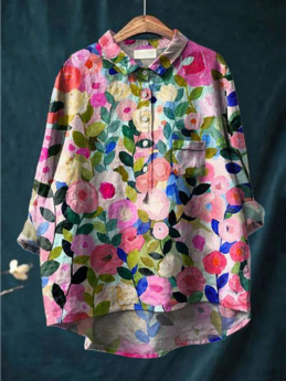 Colorful Spring Floral Garden Printed  Dress