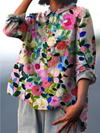 Colorful Spring Floral Garden Printed  Dress