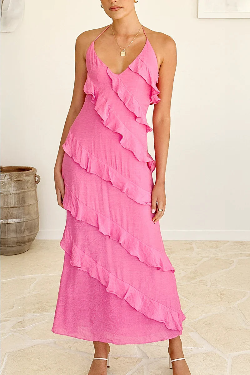 Sophia Maxi Dress - Hot Pink