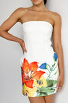 Primrose Mini Dress - White Flower