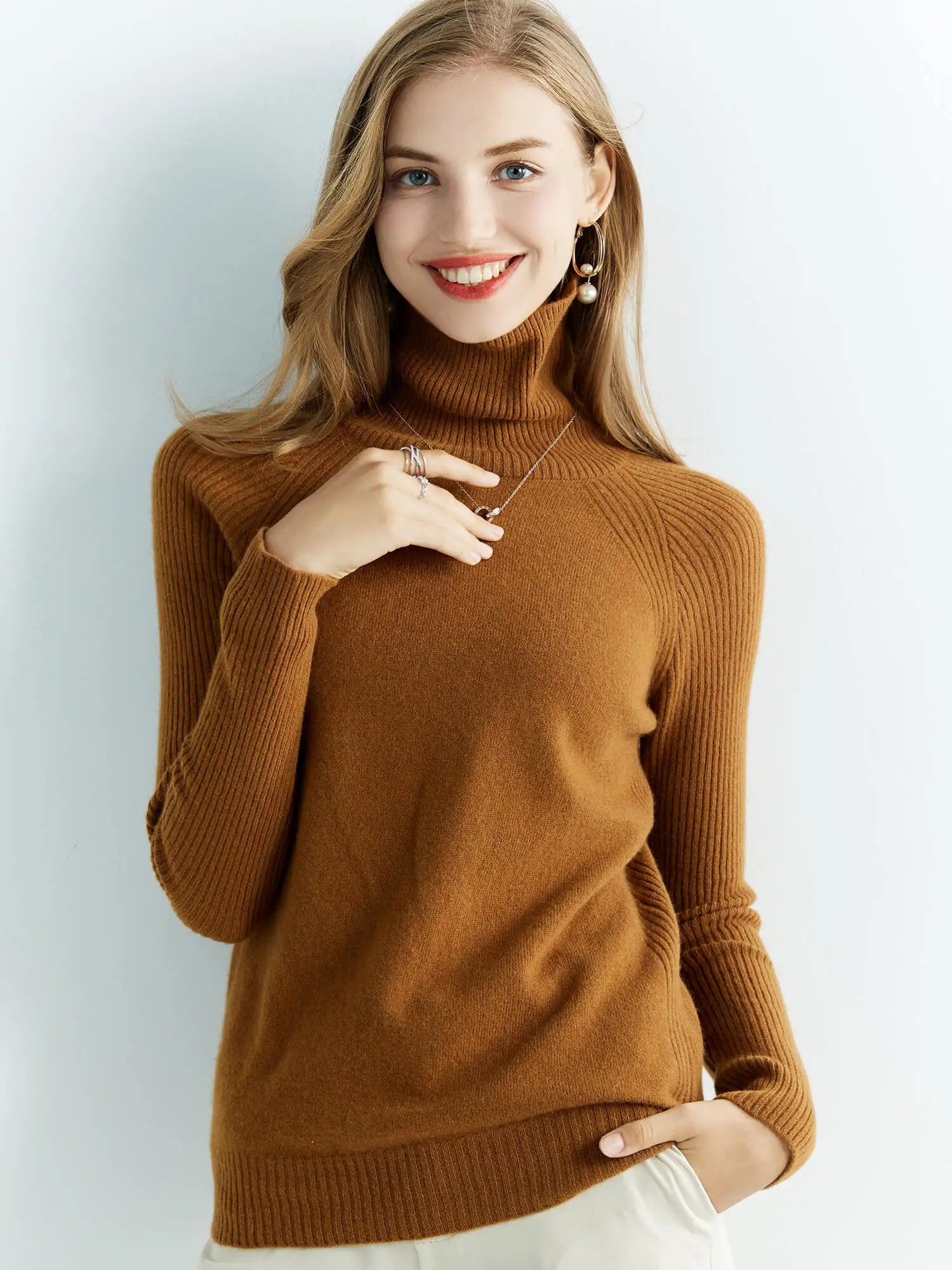 Cashmere Sweater Women's Knitted Sweaters 100% Merino Wool Turtleneck Long Sleeve Pullover Autumn Winter Clothes Vintage Jumpers