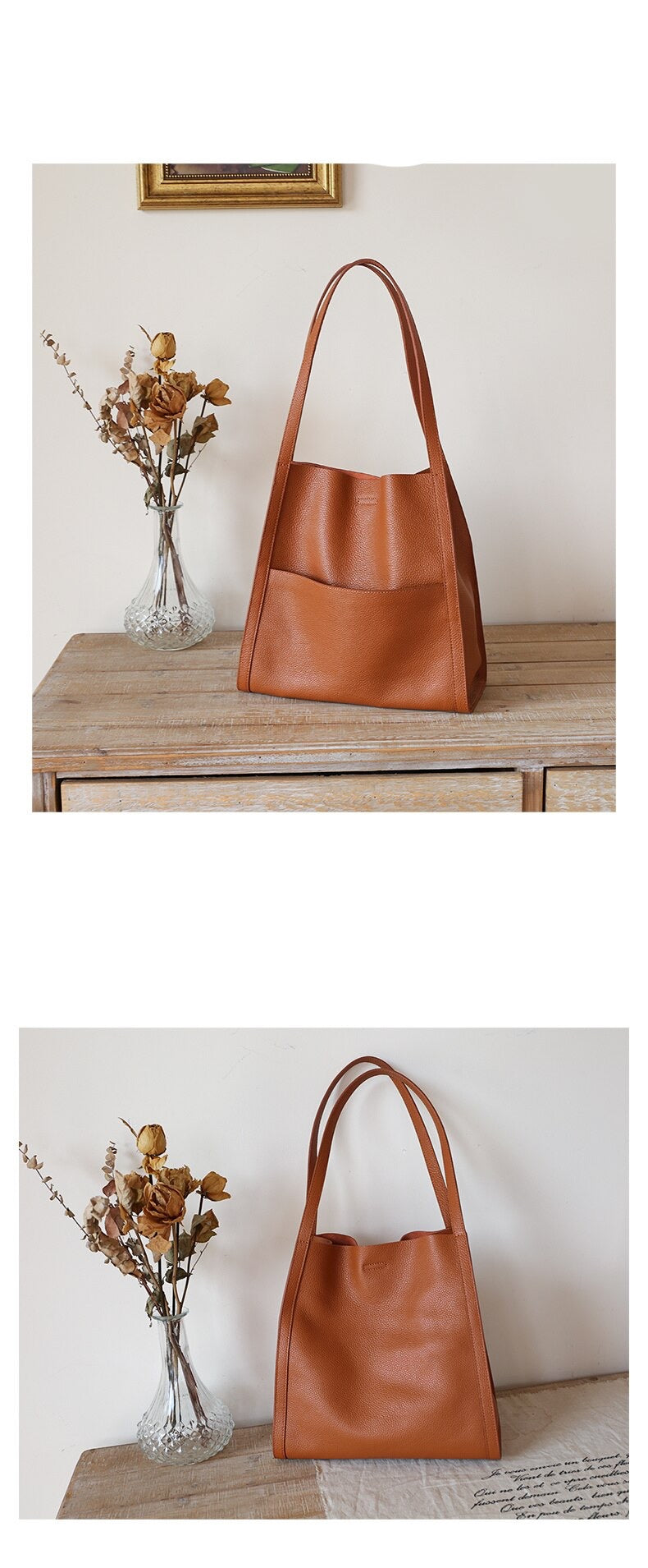 Eleganza Italian leather shoulder bag