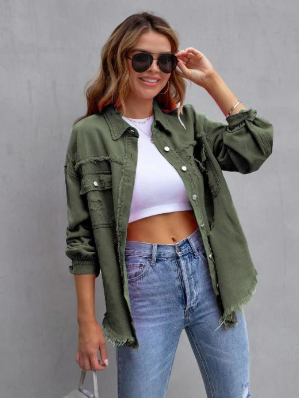 Rosie - RIPPED OVERSIZED DENIM JACKET