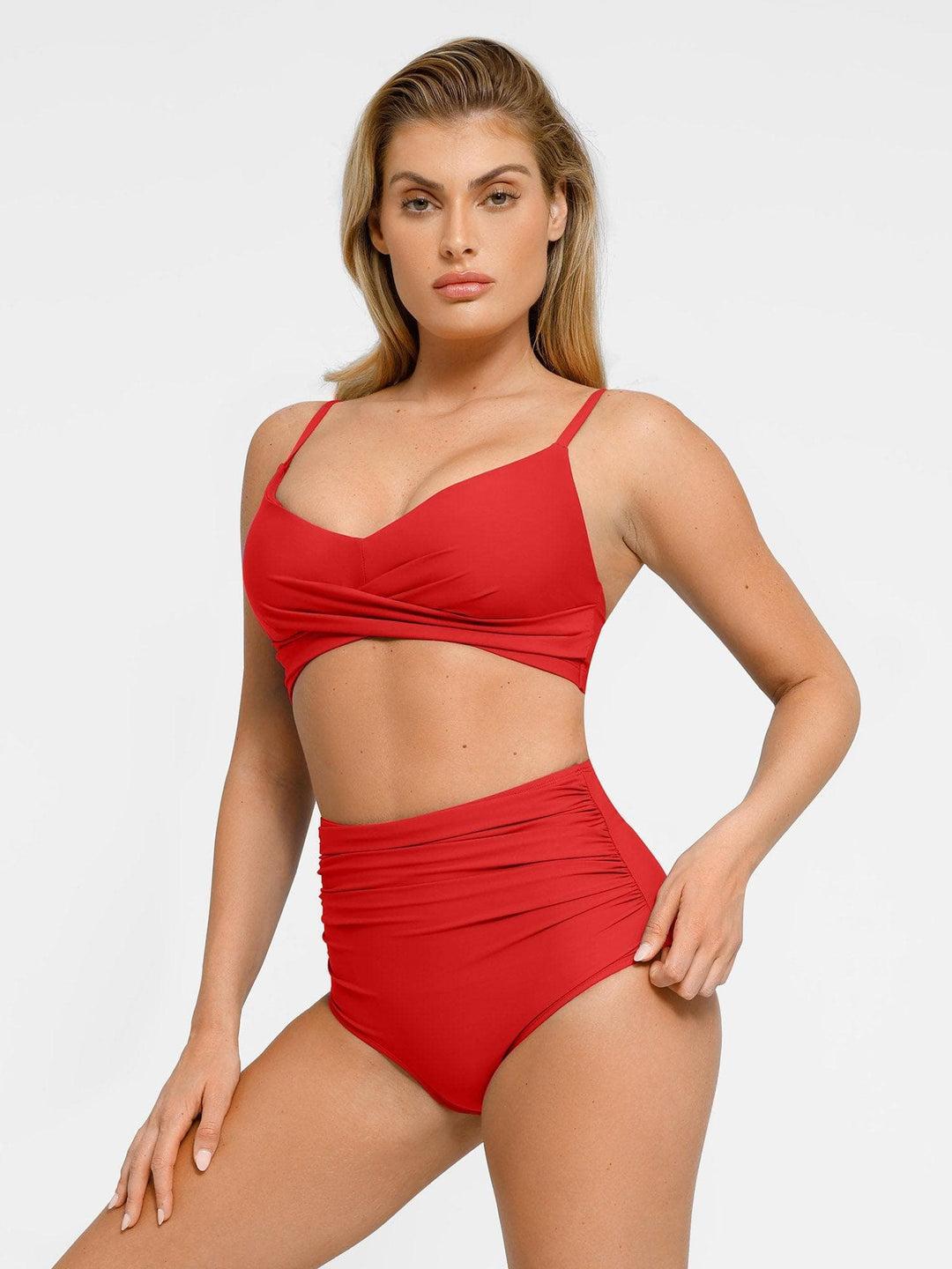 Shapewear Bust-Enhancing Draped Bikini Top