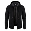 Knitwear Men's Hooded Sweater Fleece-lined Velvet-added Thickness Fleece-lined Warm Cardigan Coat