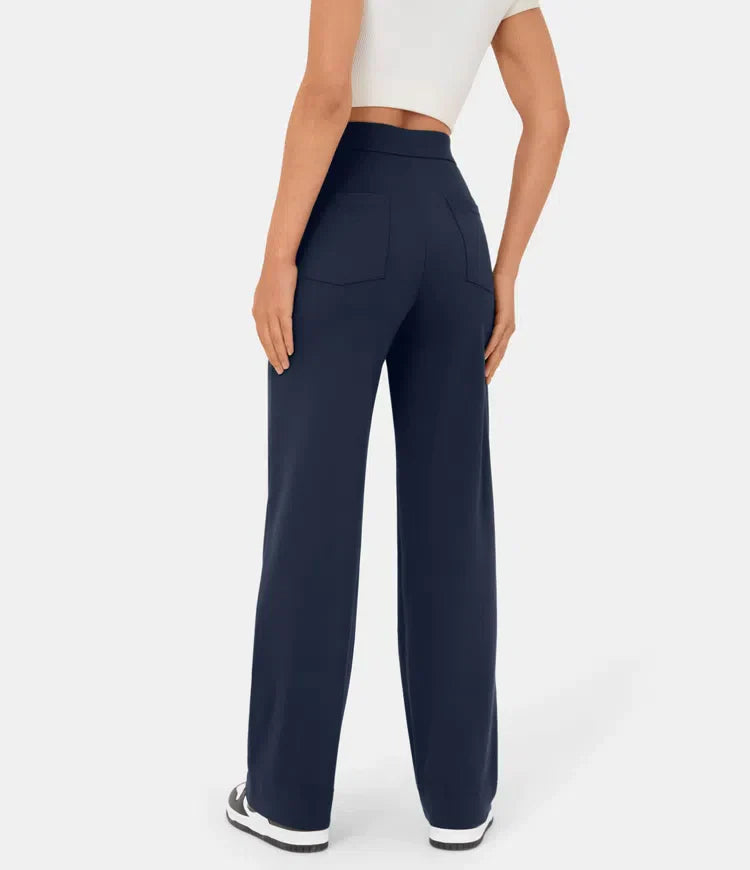 Aubrey™ | Elastic trousers with high waist