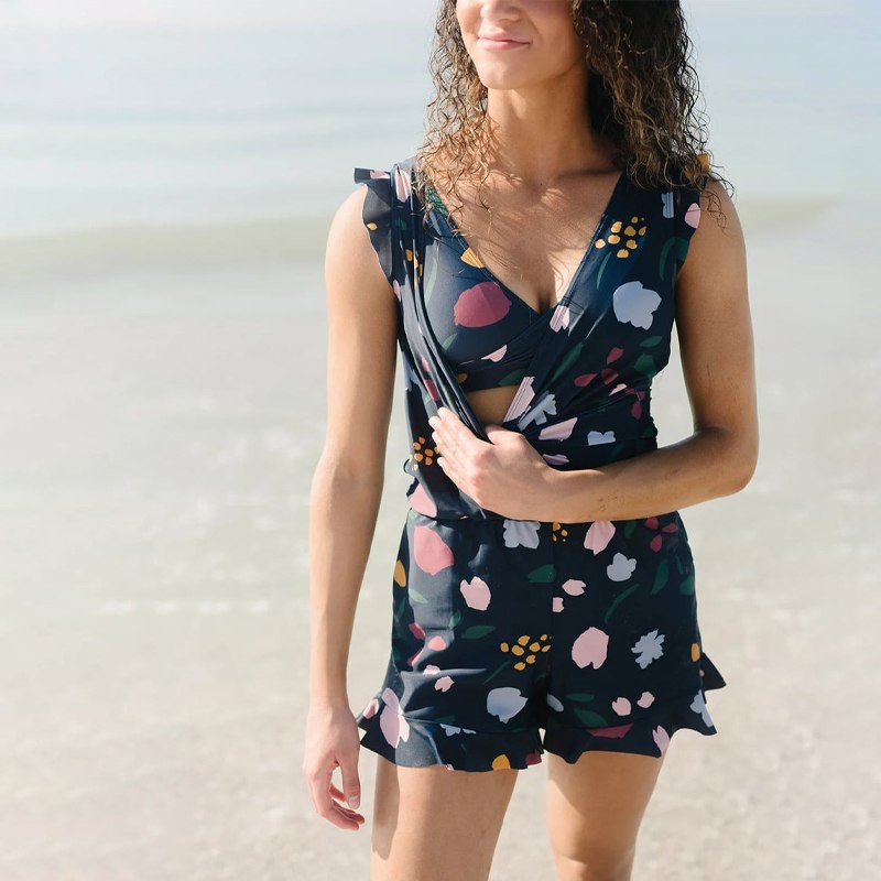 Comfortable Bra Built-in Swim Romper