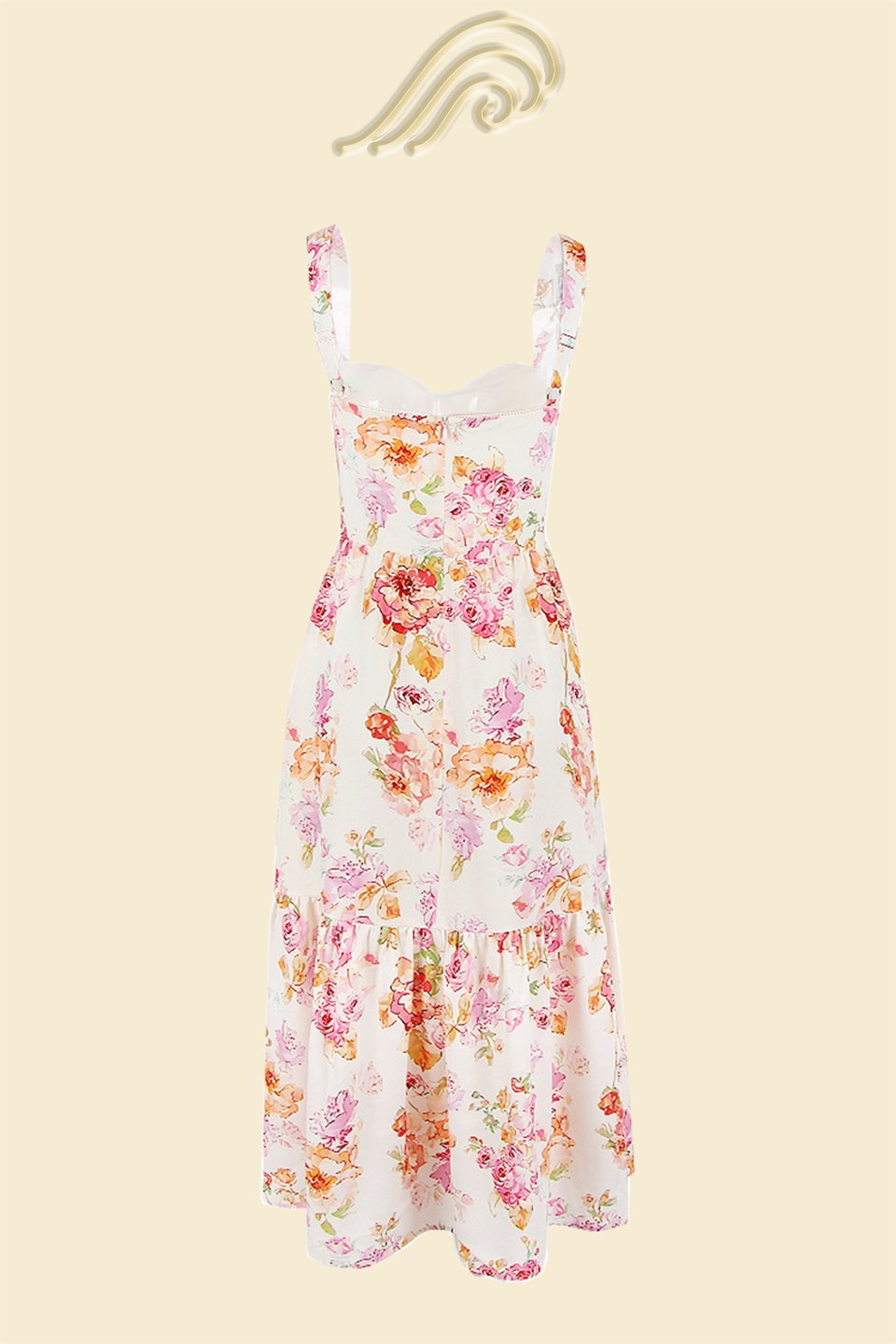 Cottie Printed Flare Midi Dress