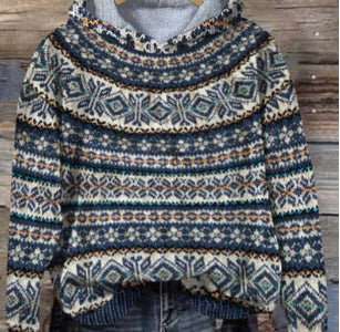 Retro Hoodie Sweater Coat