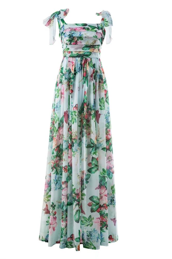 Dinah Printed Strap Maxi Dress