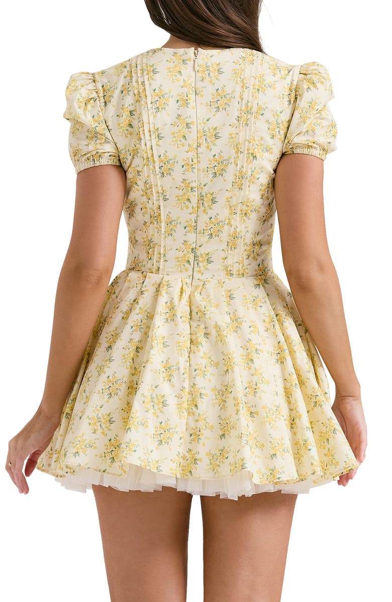 Emily Floral V-neck Corset Mini Dress