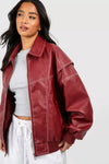 Faye™ - Oversized Leather Jacket