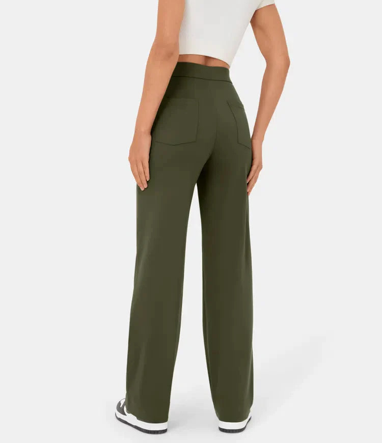 Aubrey™ | Elastic trousers with high waist