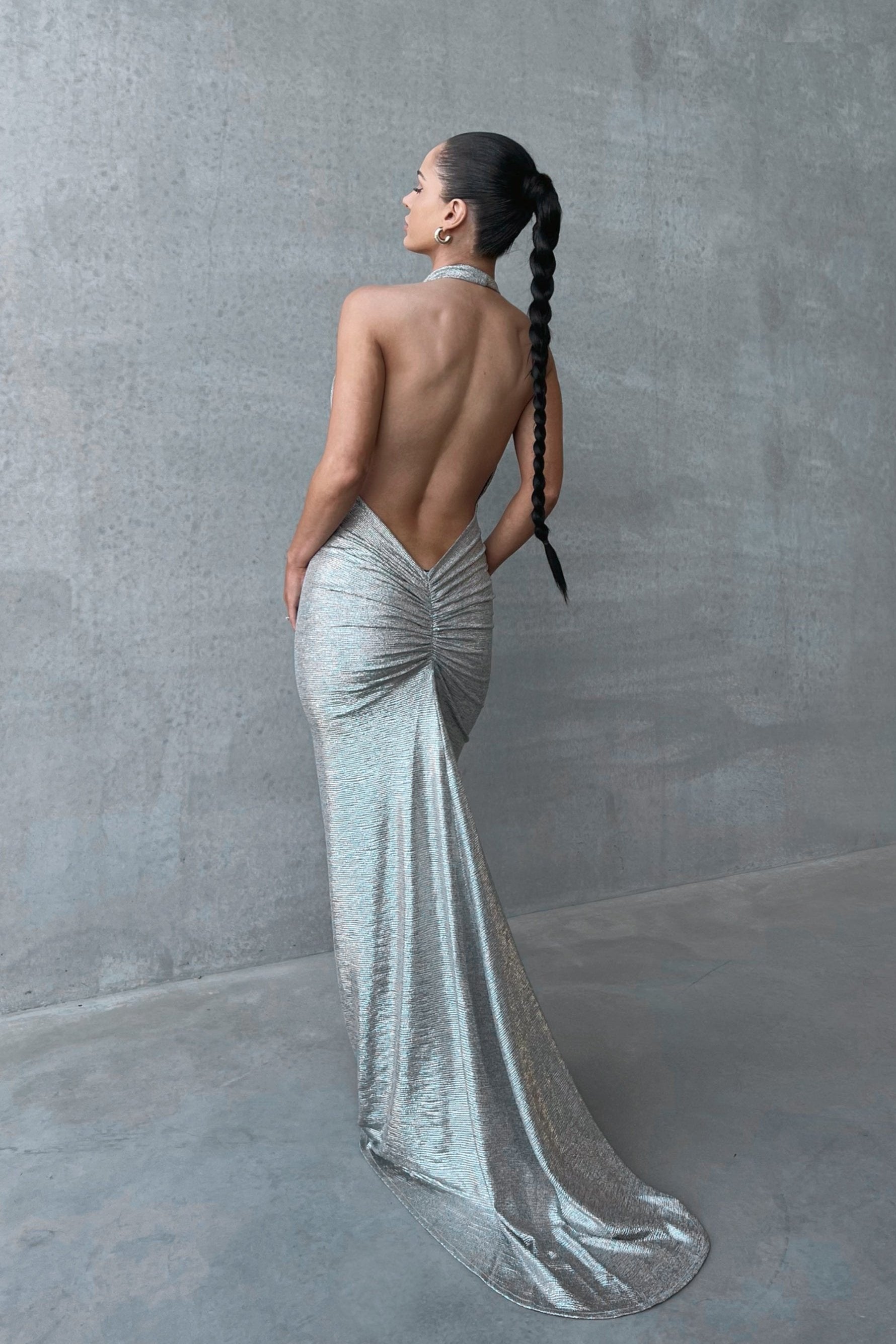 Ophelia Halterneck Backless Maxi Dress