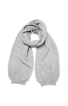 Knitted cuff scarf - Wool White Melange