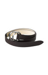 Leren riem met dubbele gesp - Mulch Brown