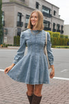 The Cassia Couture Denim Dress – Timeless Elegance in Indigo