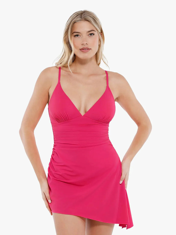 Shapewear Ruched Convertible One-Piece Swimsuit