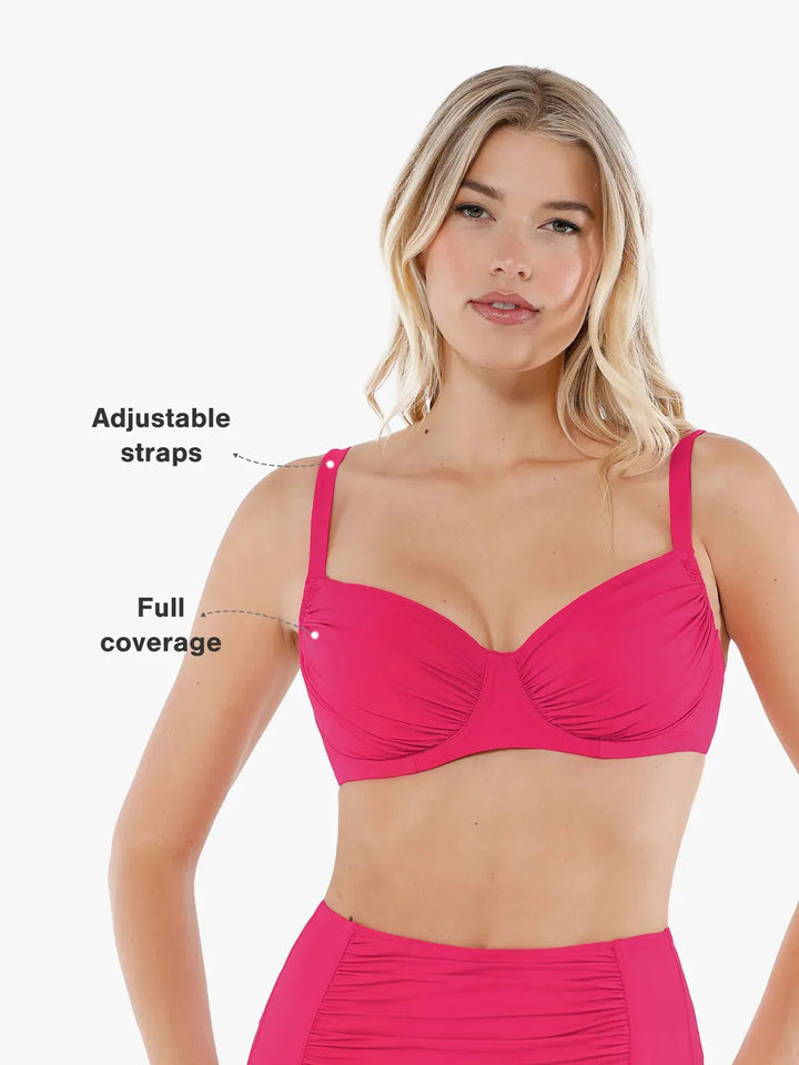 Shapewear Ruched Underwire Bikini Top