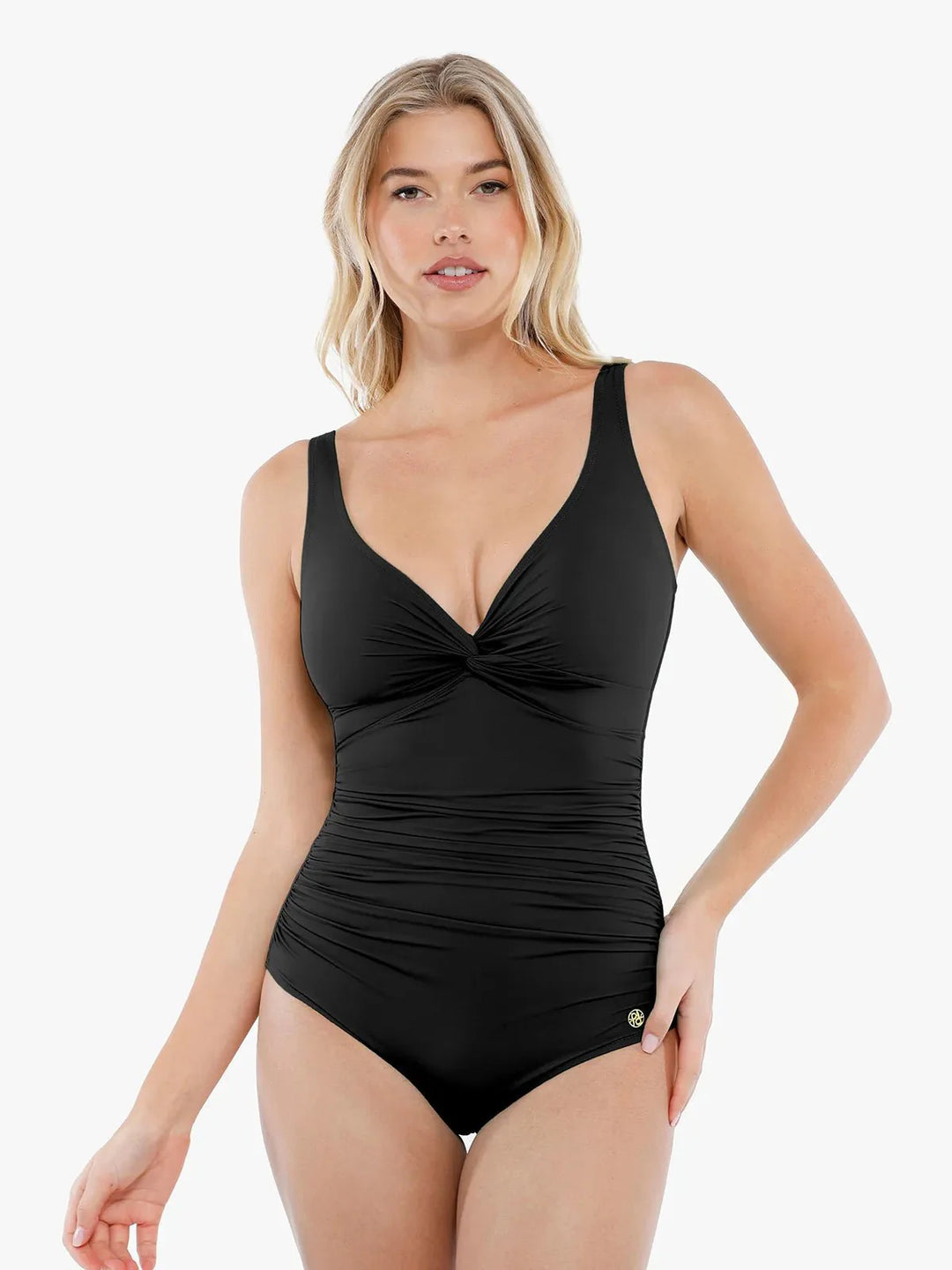 Shapewear Twist Front Ruched Sculpting Swimsuit