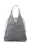 Nylon tas met details van imitatieleer - Magnet Grey