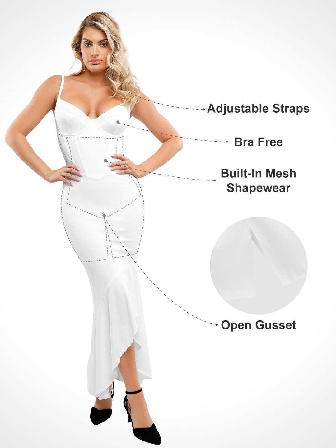 Shapewear Hourglass Corset Maxi Dress or Thong Bodysuit