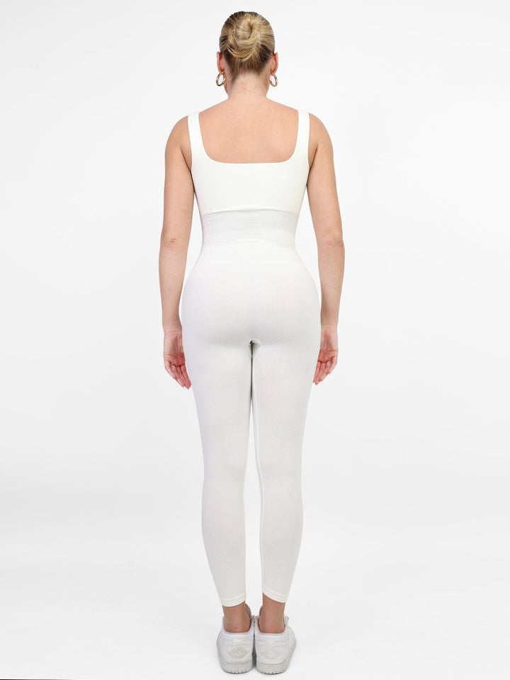 Shapewear Seamless Square Neck Tank Workout Jumpsuit